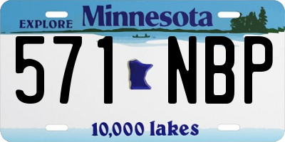 MN license plate 571NBP