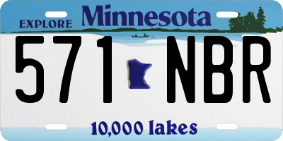 MN license plate 571NBR