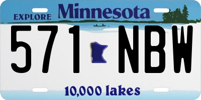 MN license plate 571NBW