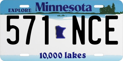MN license plate 571NCE