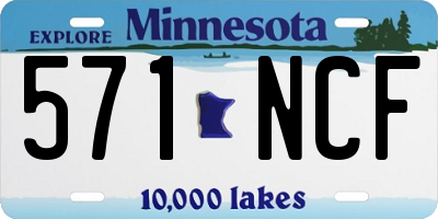 MN license plate 571NCF