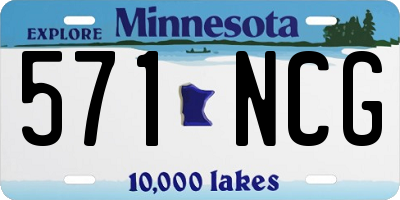 MN license plate 571NCG