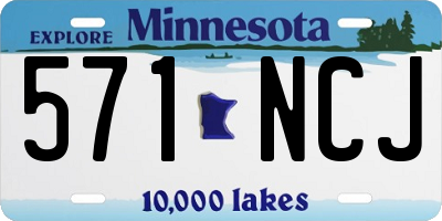 MN license plate 571NCJ