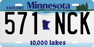MN license plate 571NCK