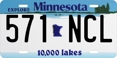 MN license plate 571NCL