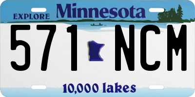 MN license plate 571NCM