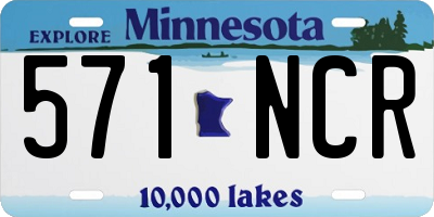 MN license plate 571NCR