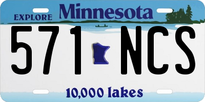 MN license plate 571NCS
