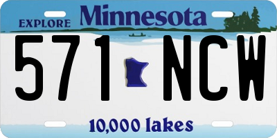 MN license plate 571NCW