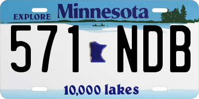 MN license plate 571NDB