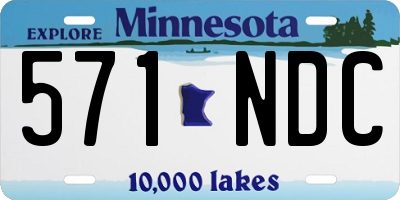 MN license plate 571NDC