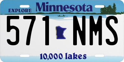 MN license plate 571NMS