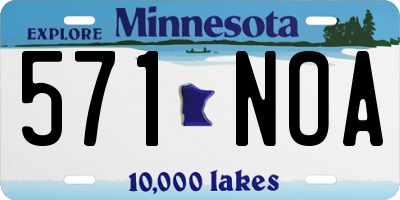 MN license plate 571NOA