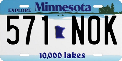 MN license plate 571NOK