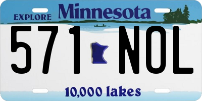 MN license plate 571NOL