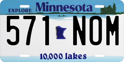 MN license plate 571NOM