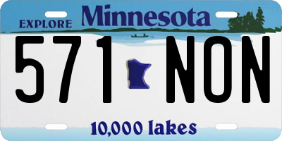 MN license plate 571NON