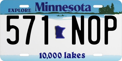 MN license plate 571NOP
