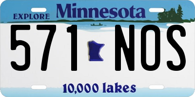 MN license plate 571NOS