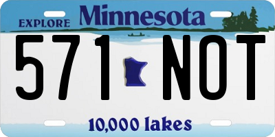 MN license plate 571NOT