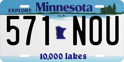 MN license plate 571NOU