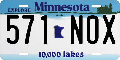 MN license plate 571NOX