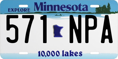 MN license plate 571NPA