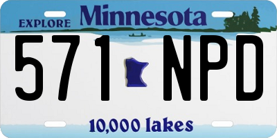 MN license plate 571NPD