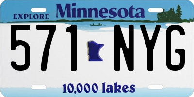 MN license plate 571NYG