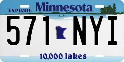 MN license plate 571NYI