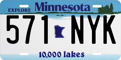 MN license plate 571NYK