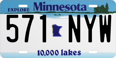 MN license plate 571NYW