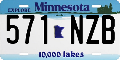 MN license plate 571NZB