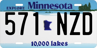 MN license plate 571NZD