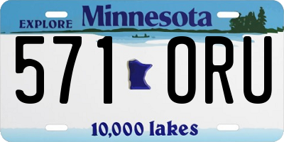 MN license plate 571ORU