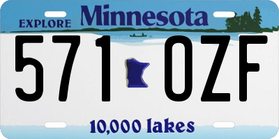 MN license plate 571OZF