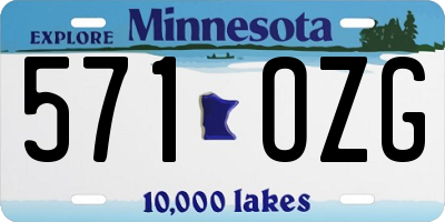 MN license plate 571OZG