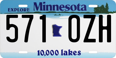 MN license plate 571OZH