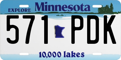 MN license plate 571PDK