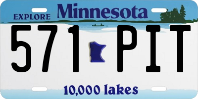 MN license plate 571PIT
