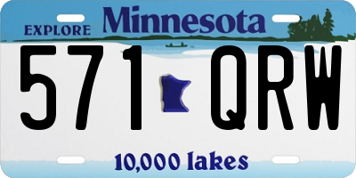 MN license plate 571QRW