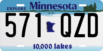 MN license plate 571QZD