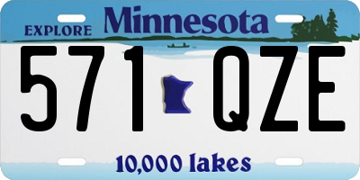 MN license plate 571QZE