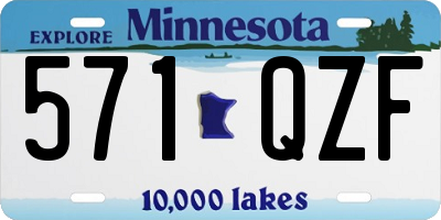 MN license plate 571QZF