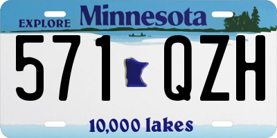 MN license plate 571QZH