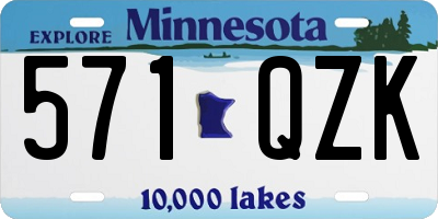 MN license plate 571QZK