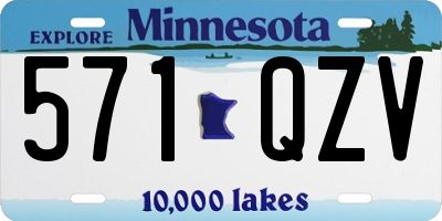 MN license plate 571QZV