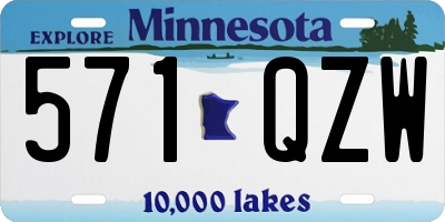 MN license plate 571QZW