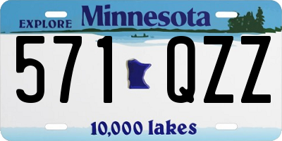 MN license plate 571QZZ