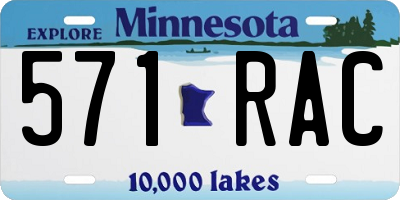 MN license plate 571RAC